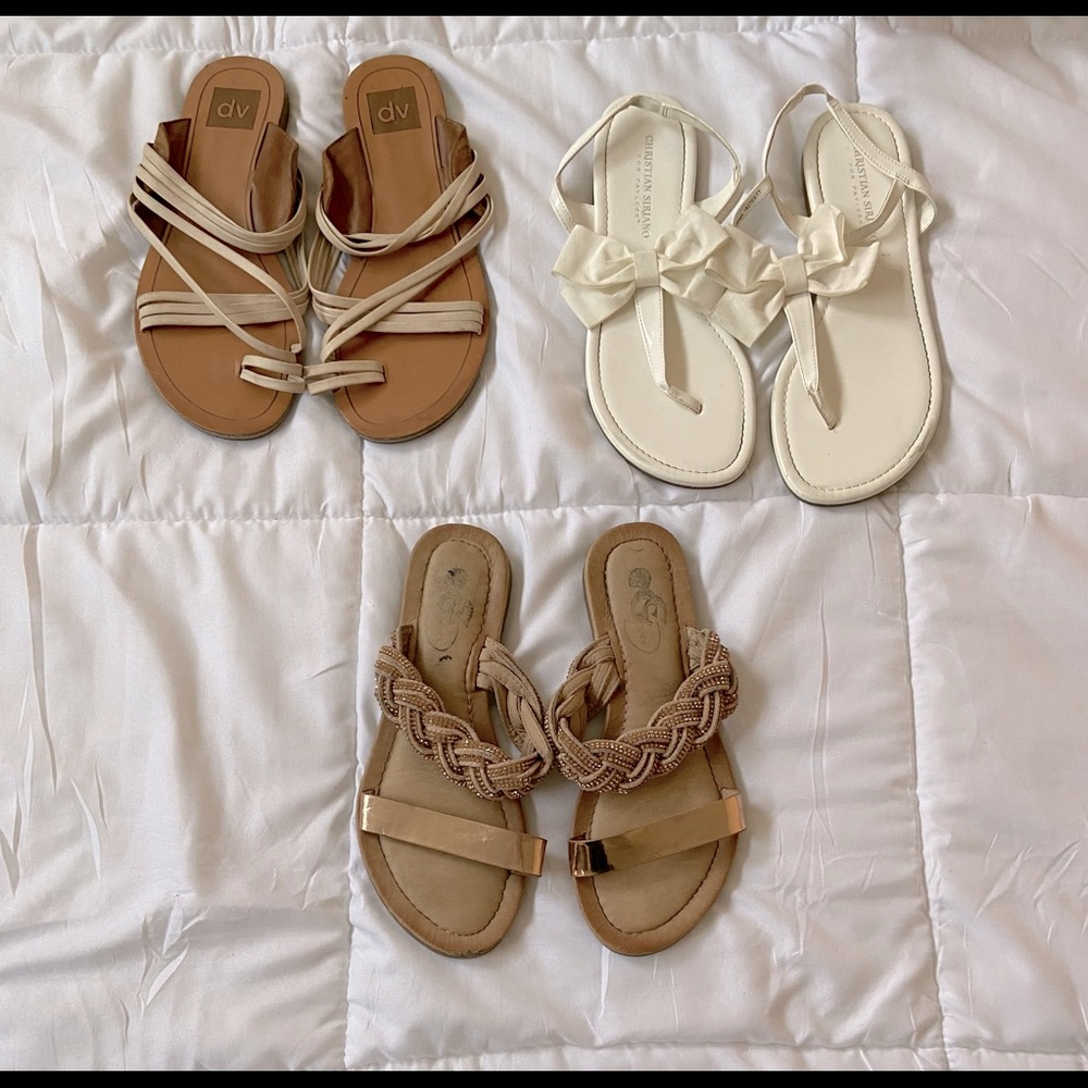Payless 💎 color : white / tan / rose gold